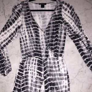 Long sleeve tie dye romper